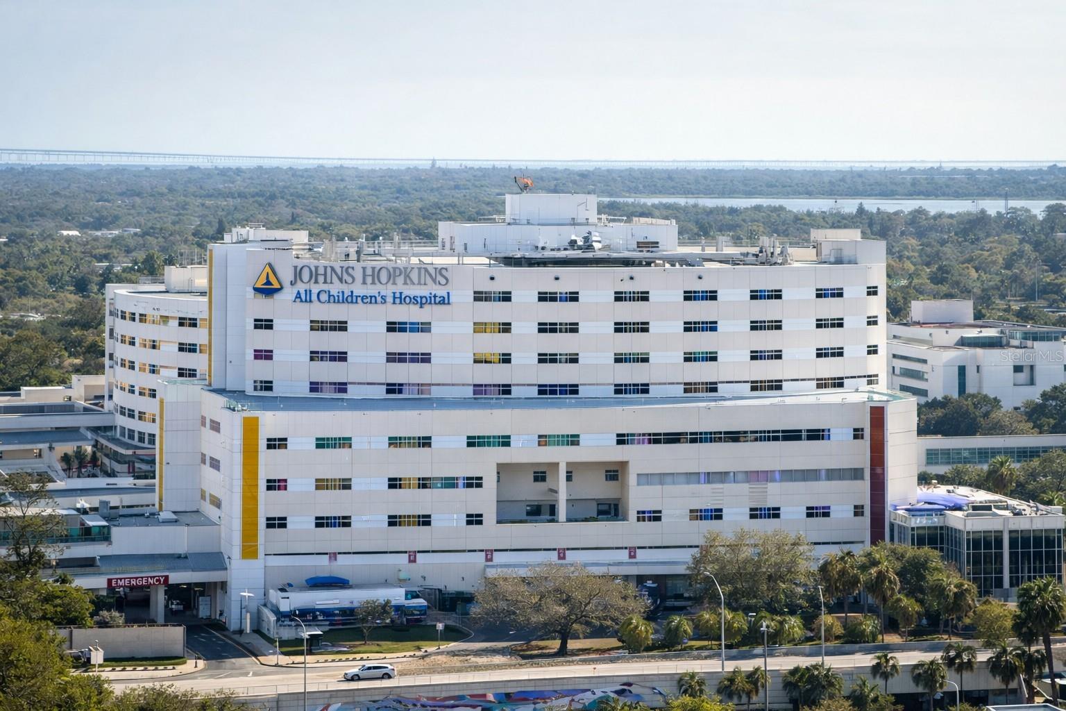 City View of Nearby John Hopkins Childrens Hospital