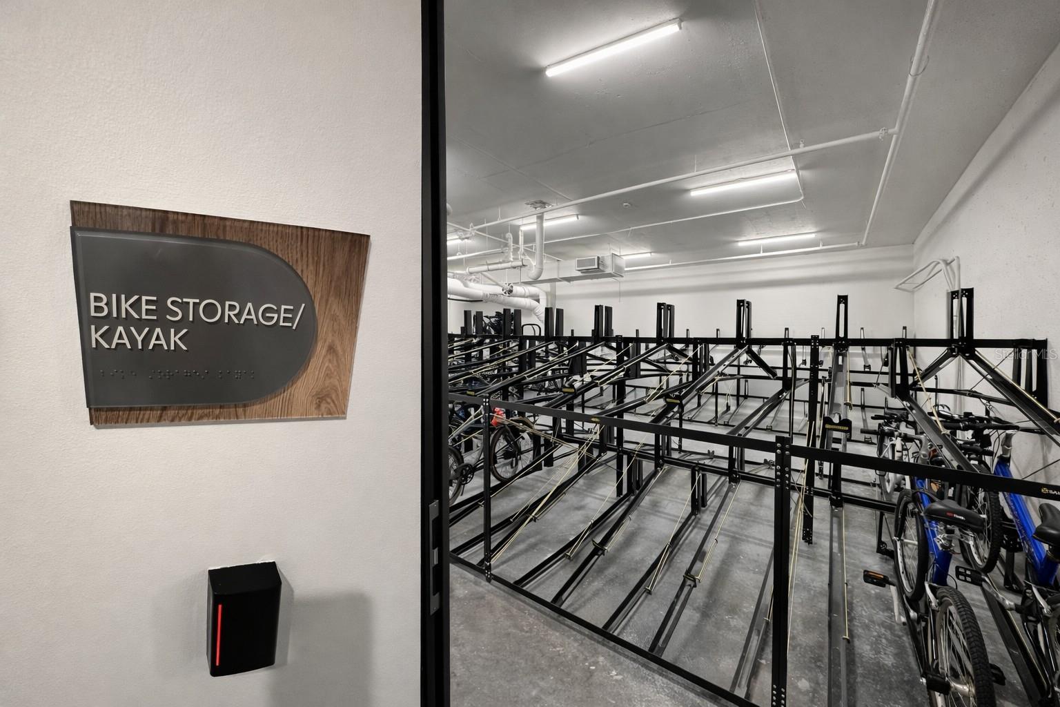 Amenities - 3 large bike and Kayak storage rooms available to Residences