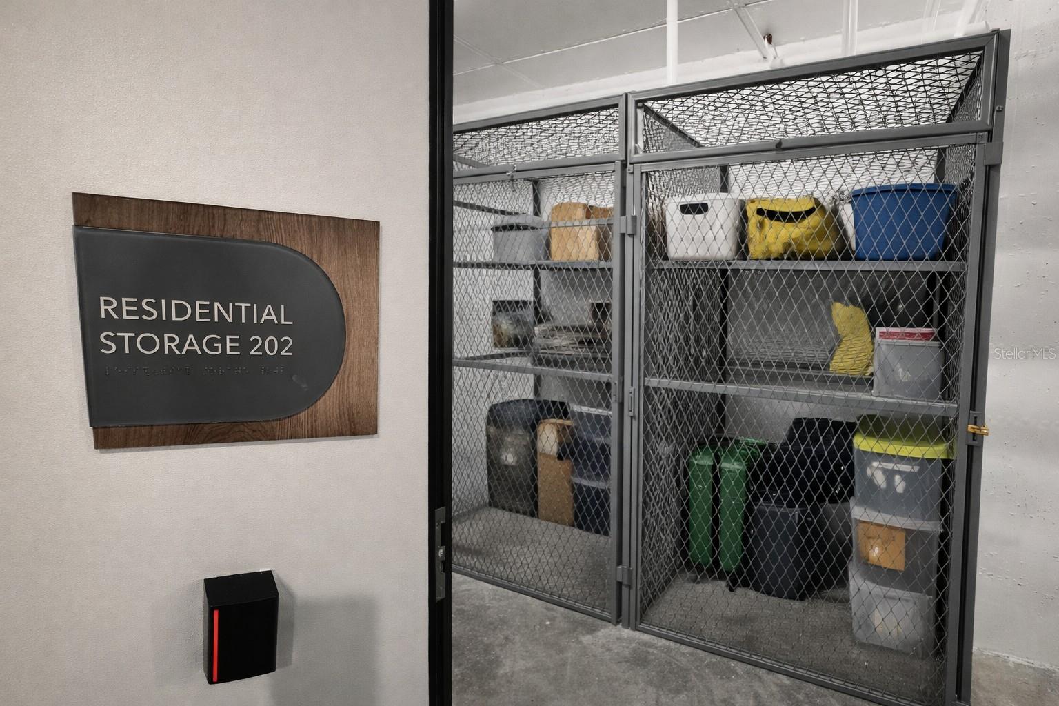 Amenities - Residential Storage Cage Included with Unit 2603