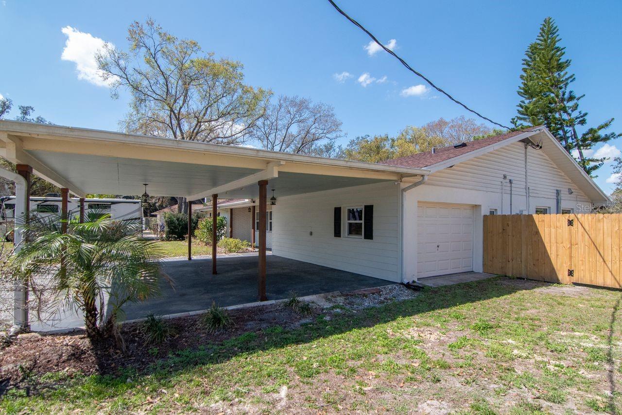 2 Car Carport & Single Side Facing Garage