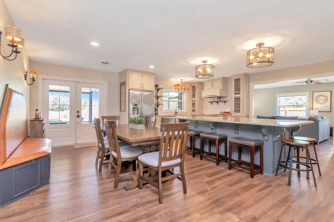 View of Kitchen & Dining Room