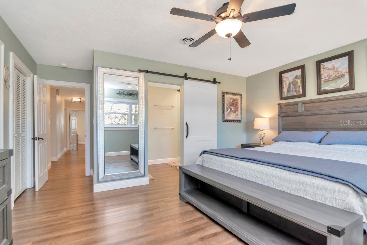 Primary Bedroom and Entry to En-Suite Bathroom