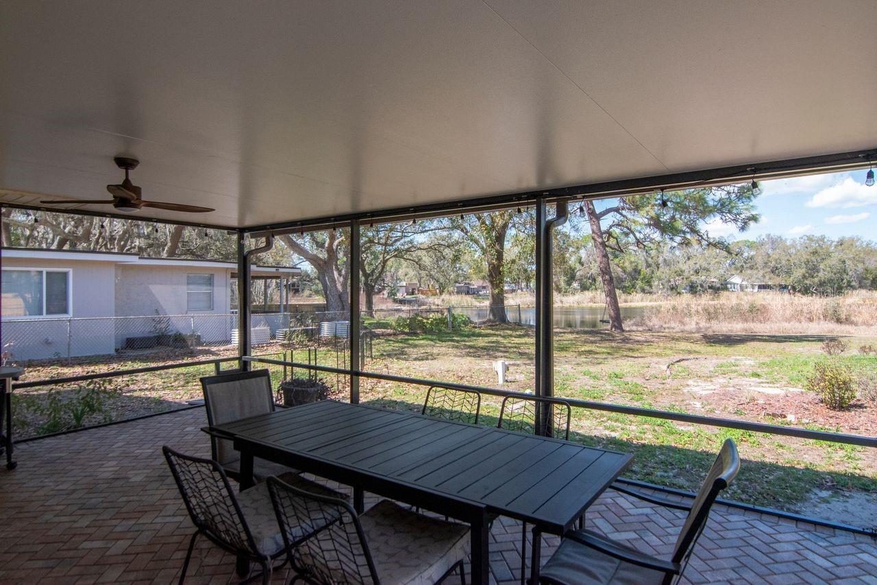 Covered & Screened Lanai with Pavers