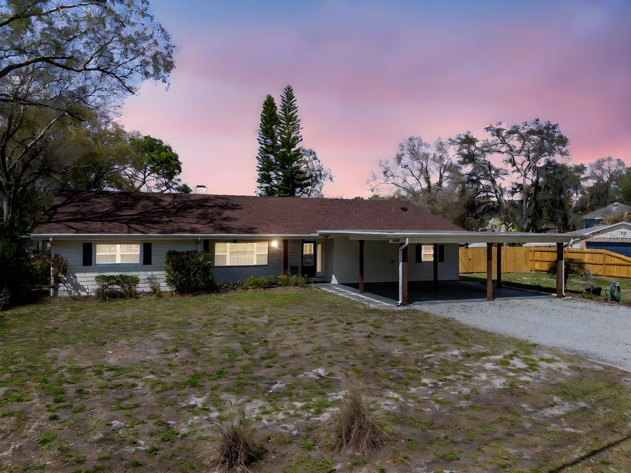 Twilight Picture of Front of Home