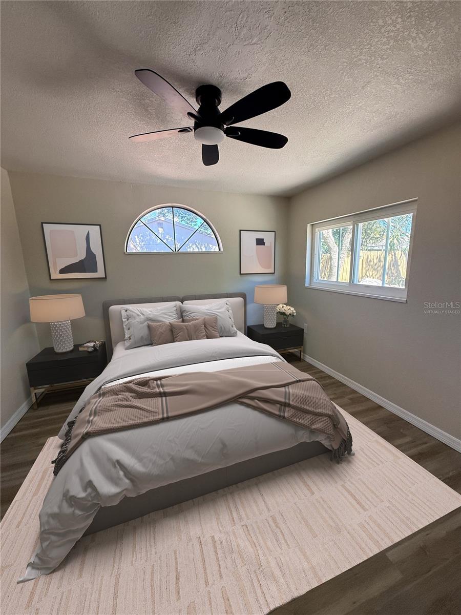 Virtually staged bedroom 4