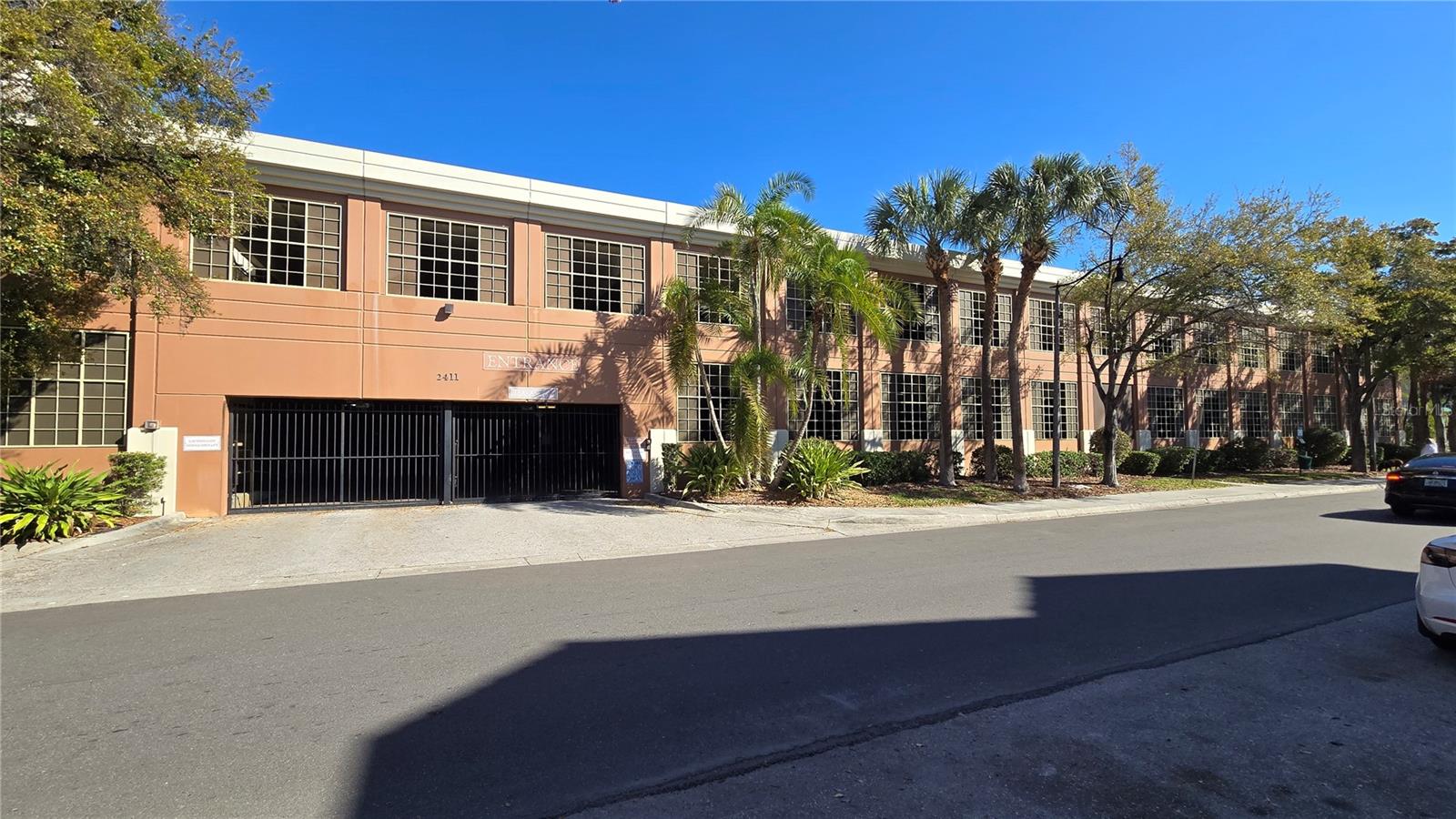 Gated garage entrance