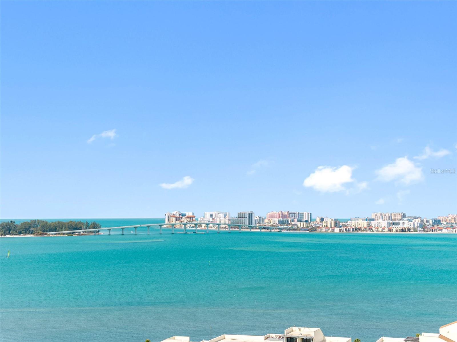 Sand Key bridge direct west facing