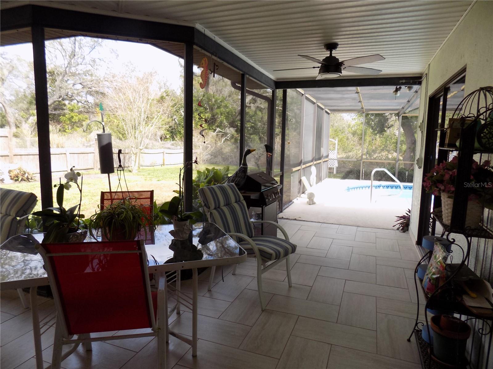Alt. view of the large porch/lanai