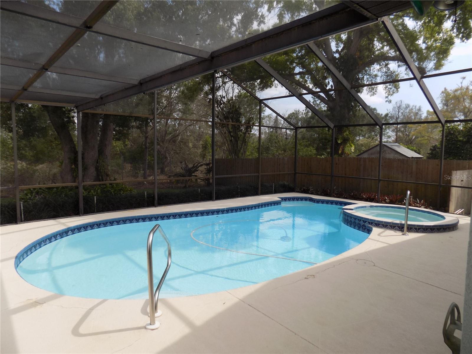 Alt. View: Pool & screen vaulted screen enclosure