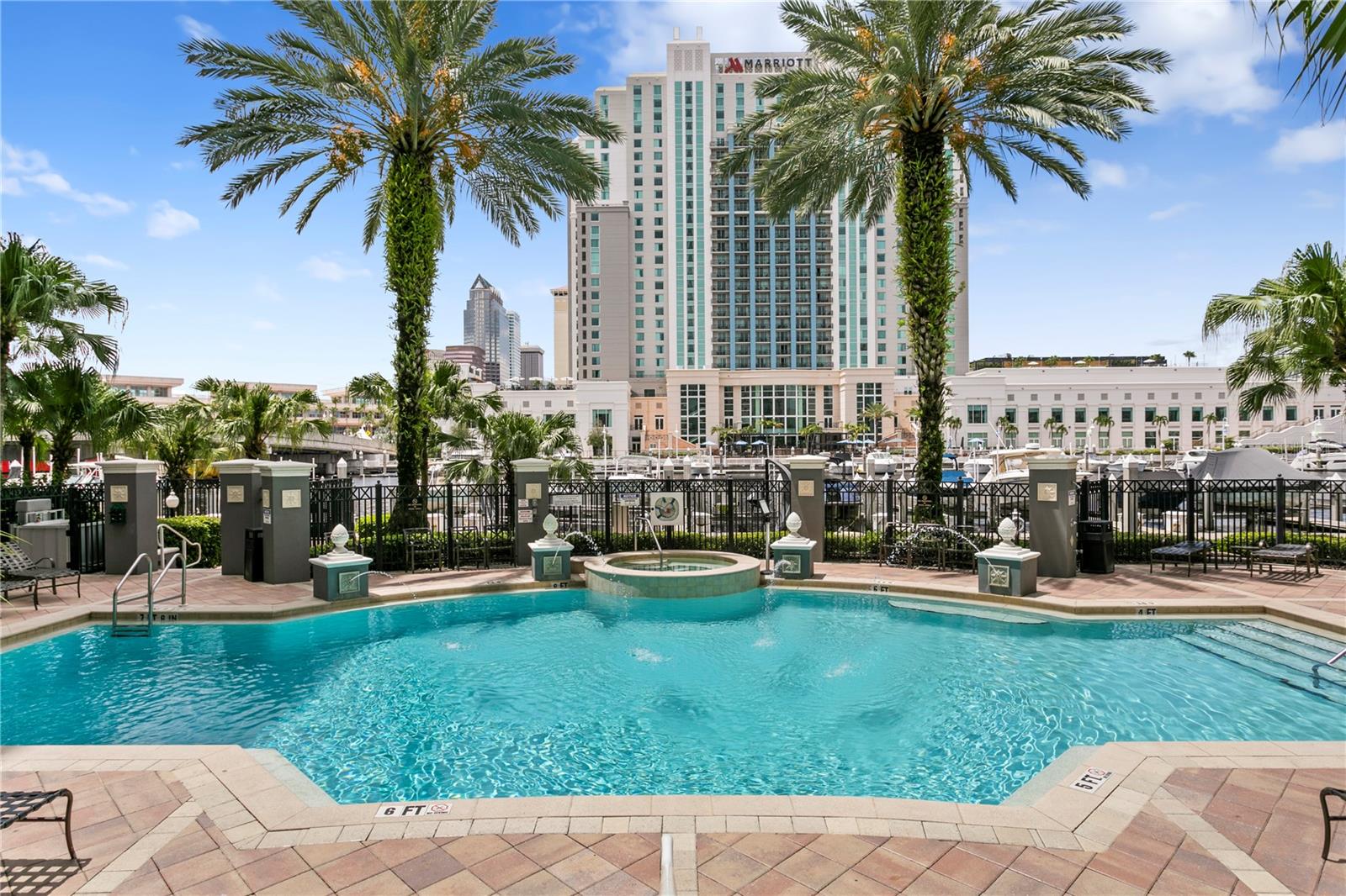 Unwind and soak up the beauty of this stunning pool while savoring breathtaking views of the Garrison Channel, Marriott, and Benchmark Arena.