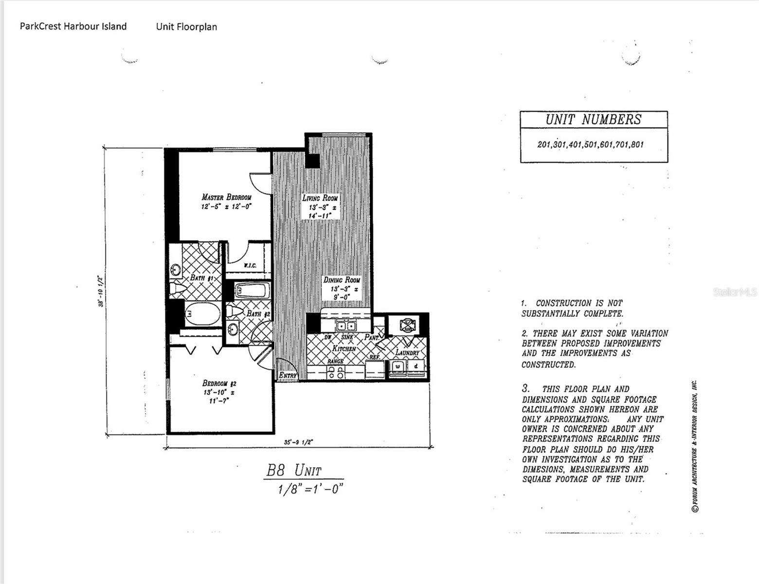 Parkcrest Unit 401 Floor Plan