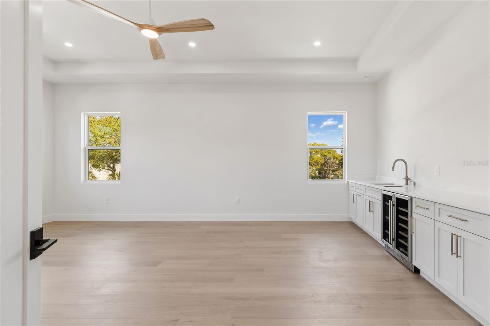 Media room with Wet Bar
