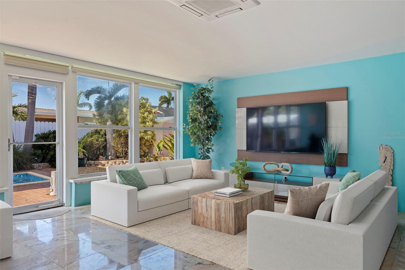 Virtually staged seating area in Family Room.