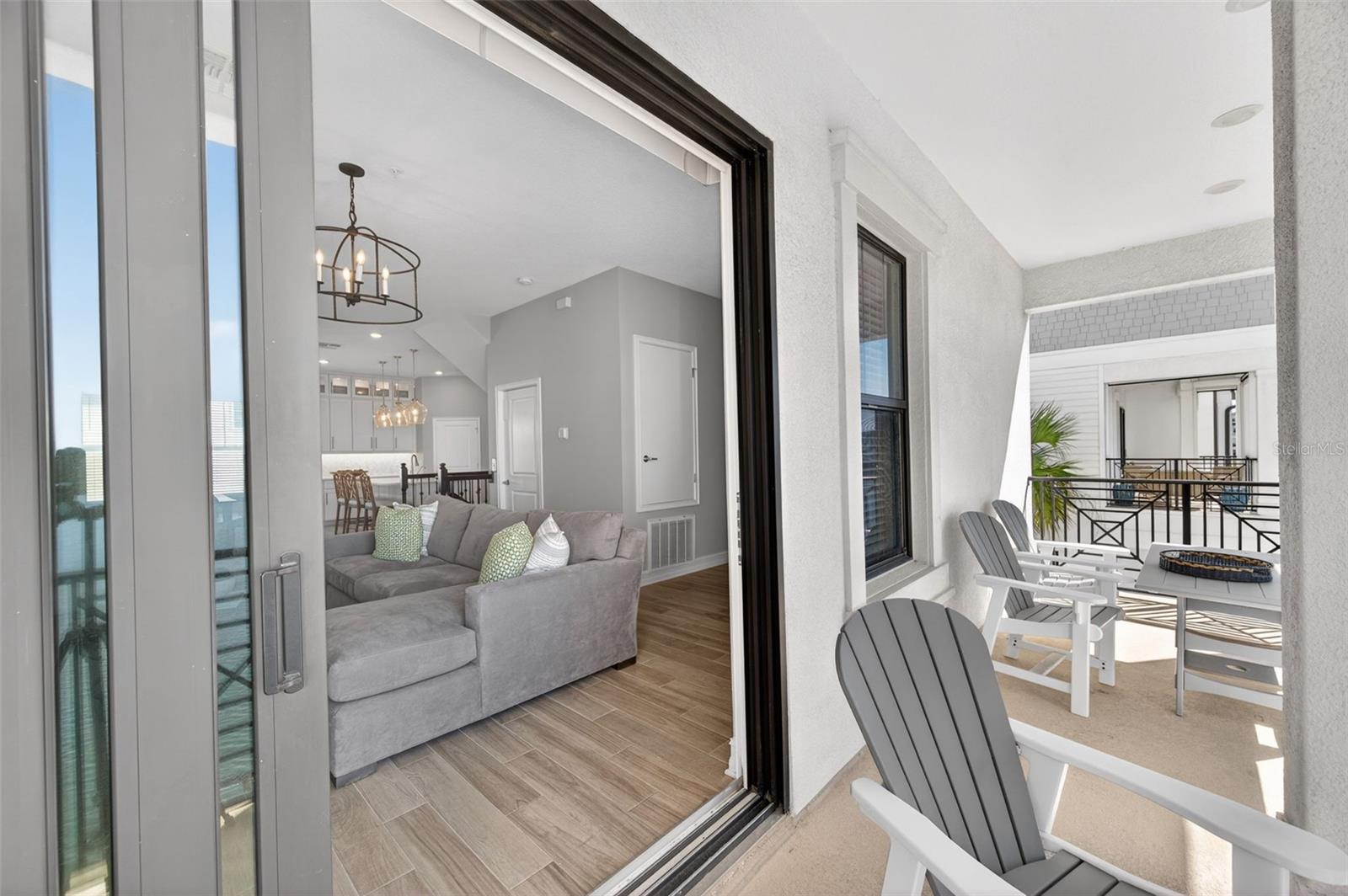 Impact sliding doors leading to the balcony - great for al fresco dining