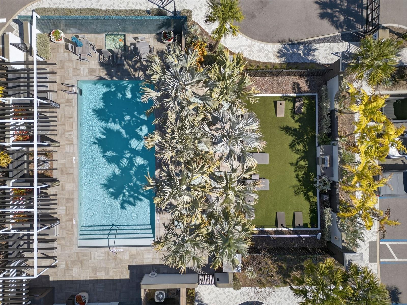 Pool and lounge area- exclusive to residents