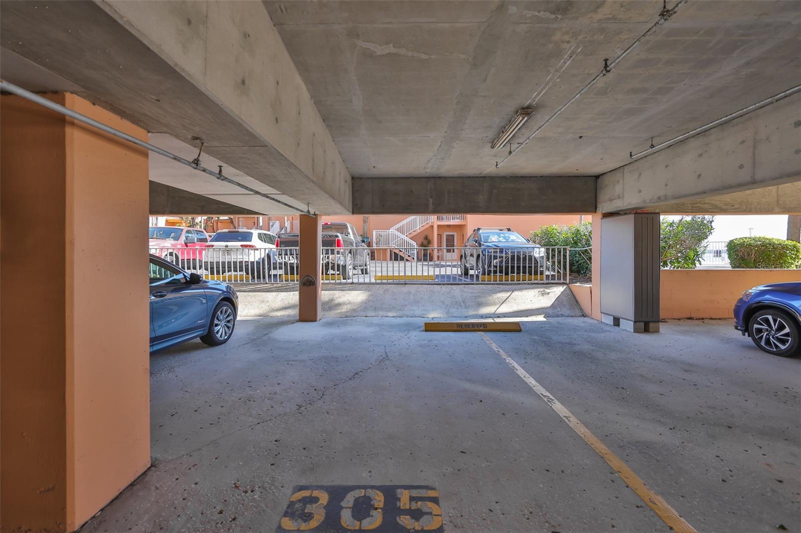 Under building private parking space