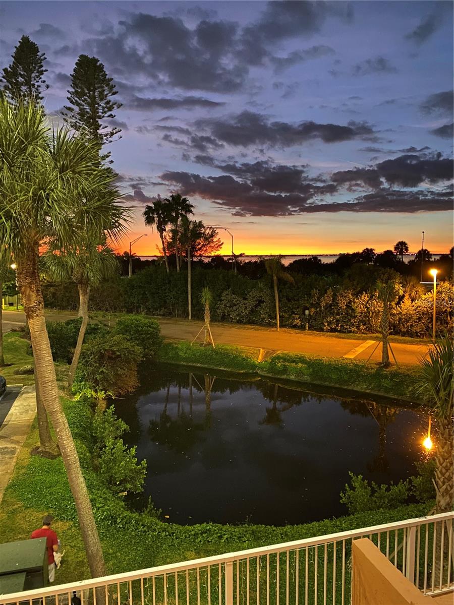 Beautiful sunset photo from balcony