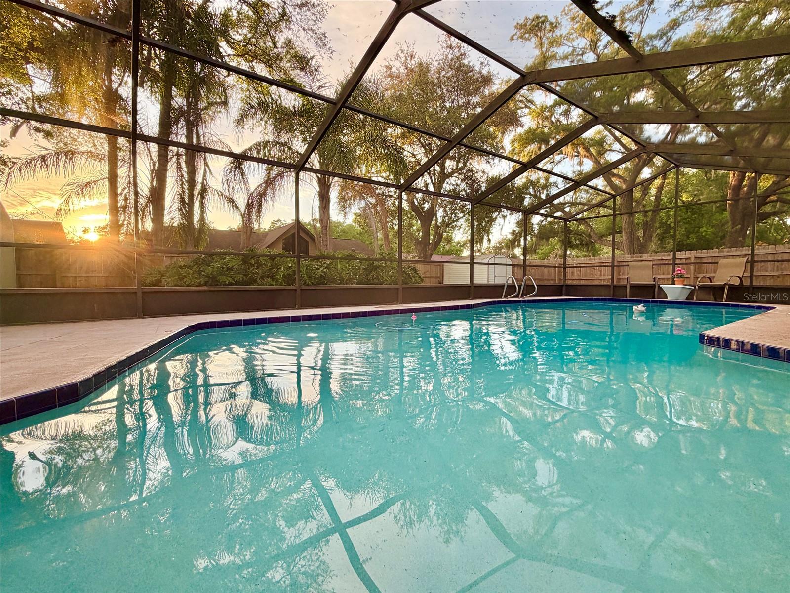 Beautiful, oversized pool with daily sunsets!