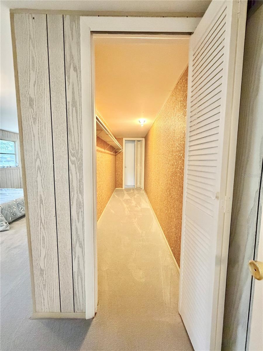 Walk-in Primary Closet and brand new carpet