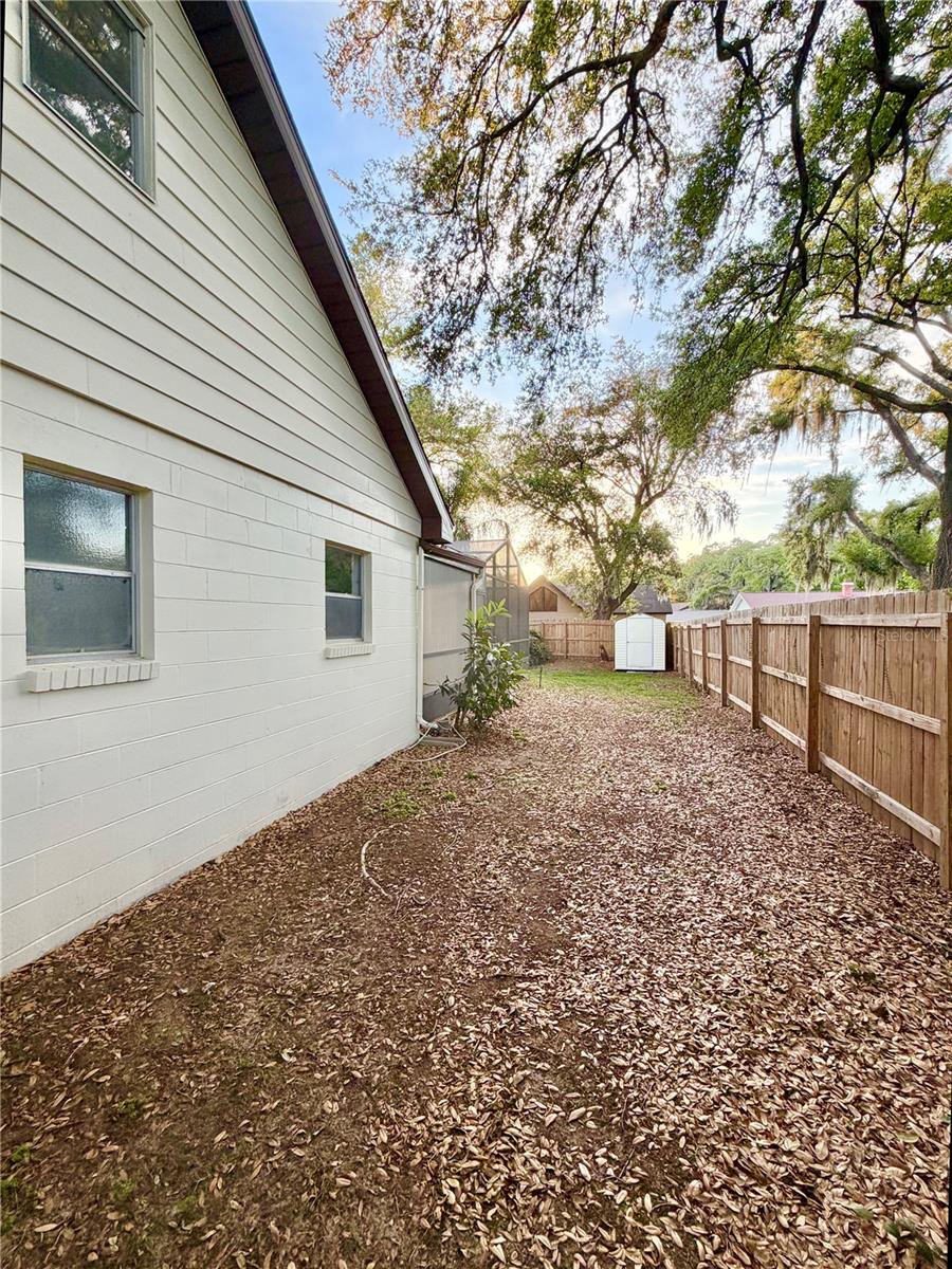 Completely fenced in yard.