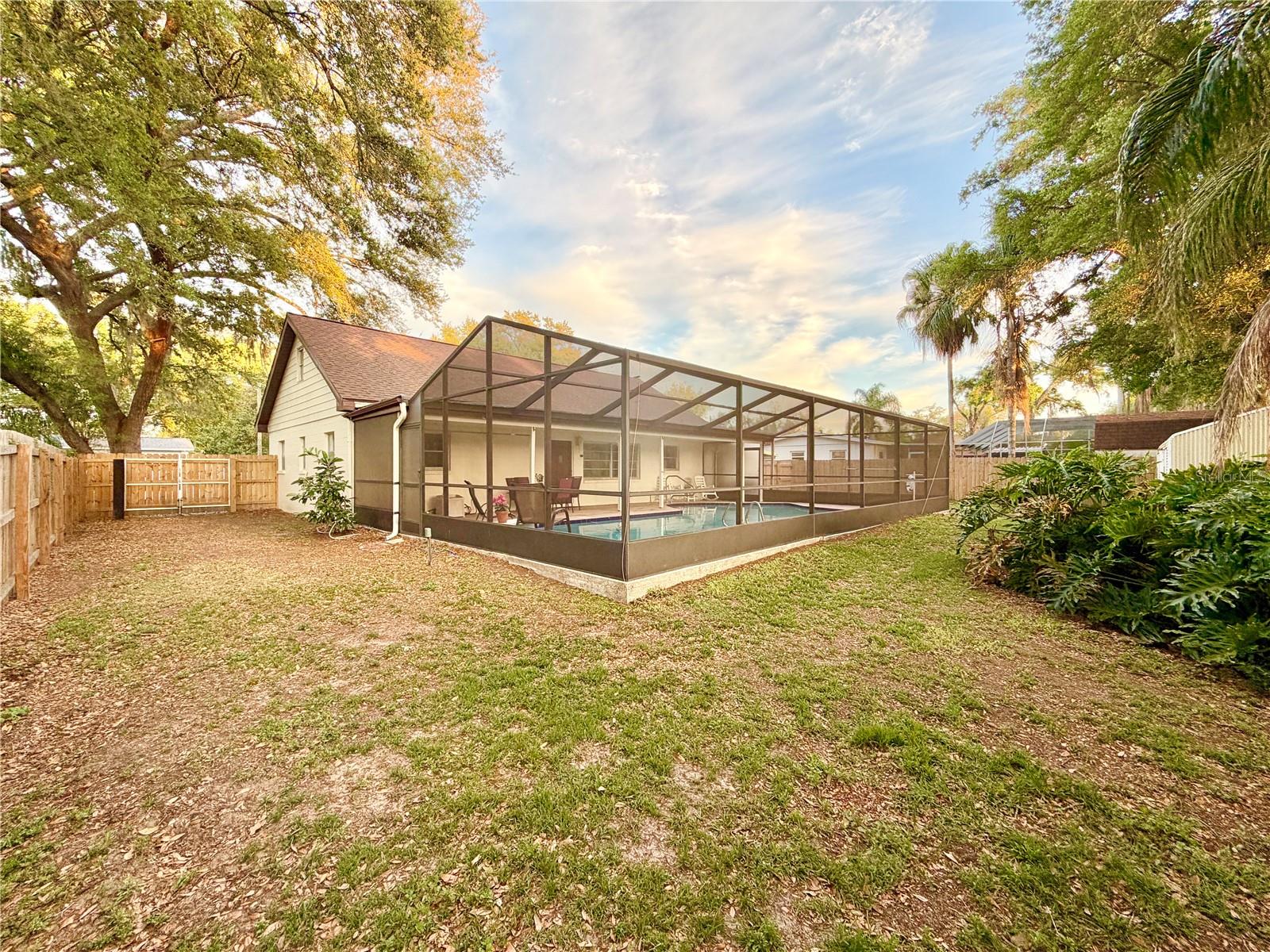 Completely fenced in yard.