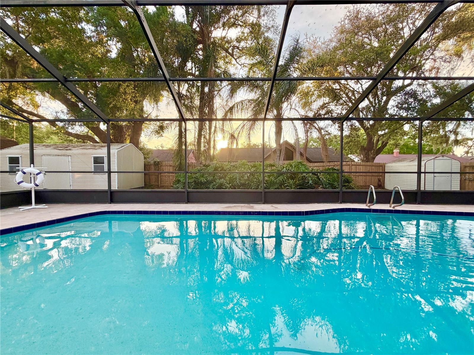 Beautiful, oversized pool with daily sunsets!