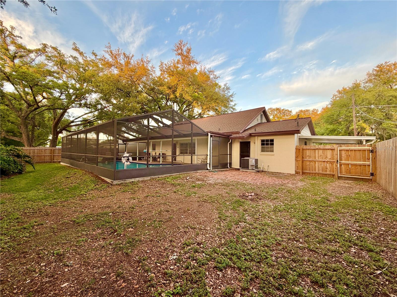 Completely fenced in yard.