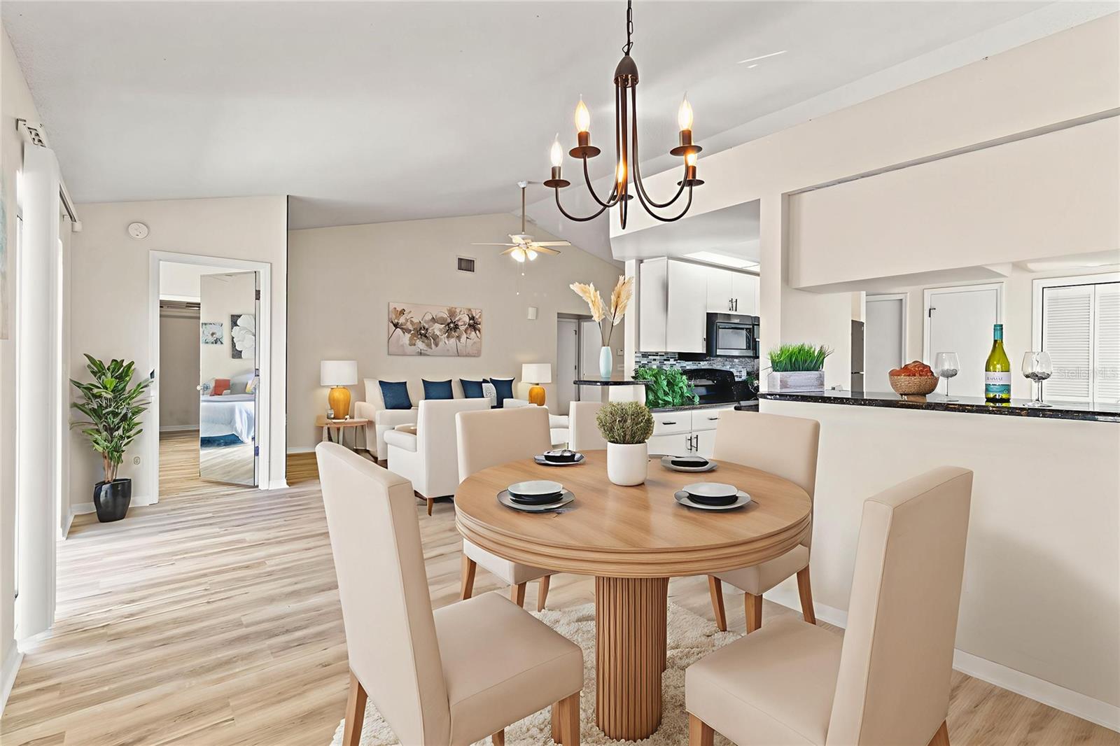 Virtualy Staged Dining Room