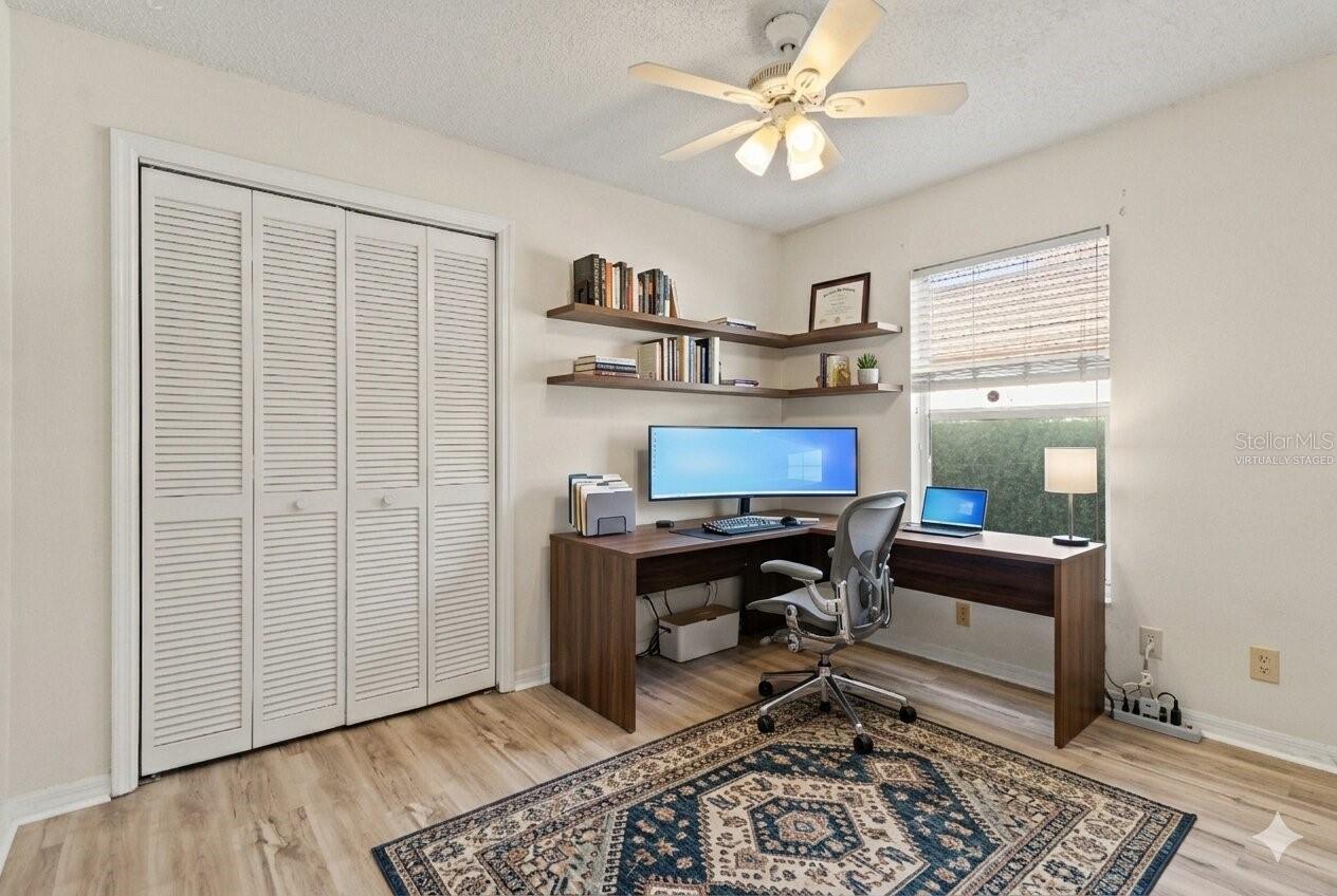 Virtually Staged Bedroom 3 as an Office