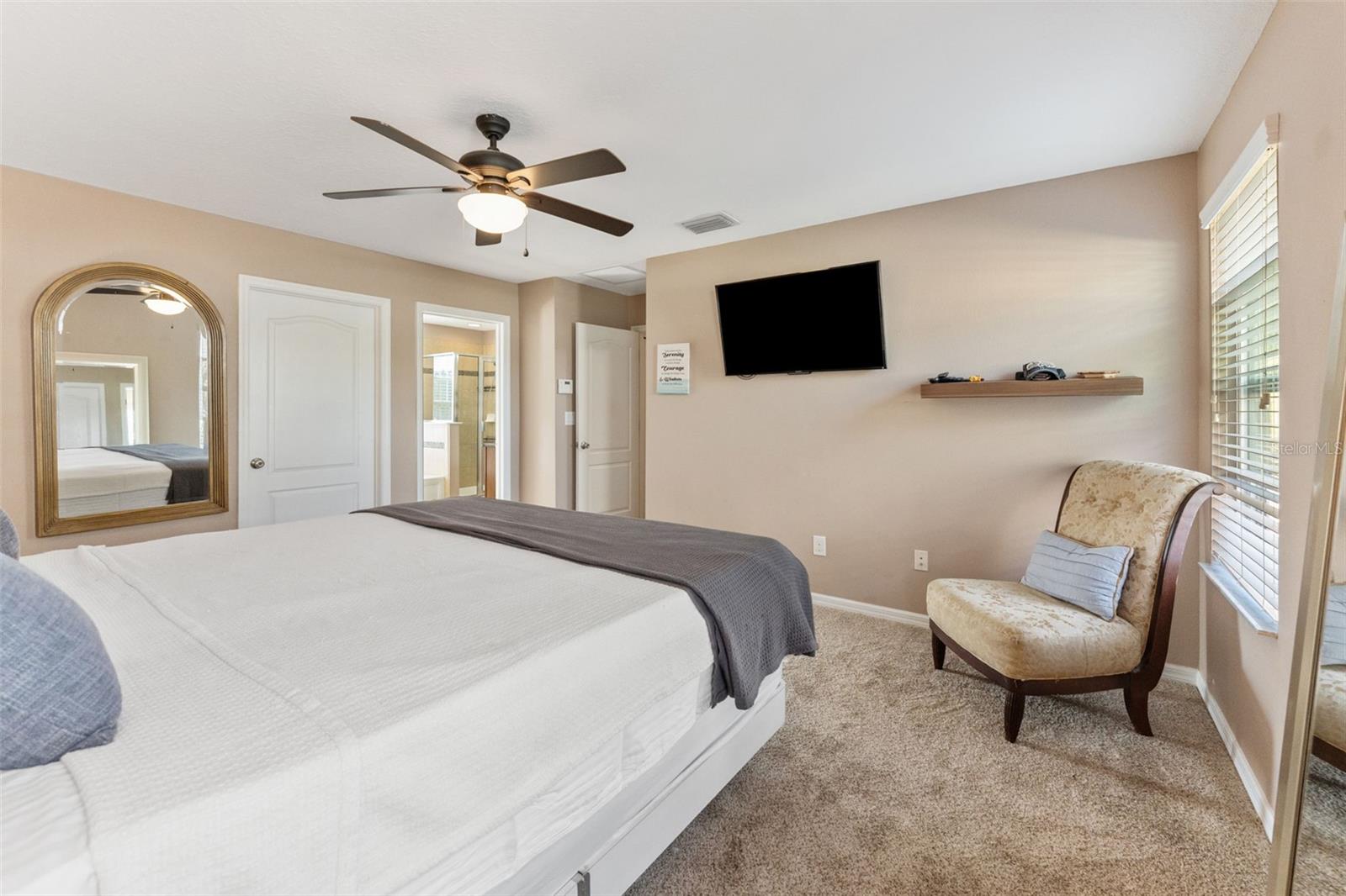 Another angle of primary bedroom