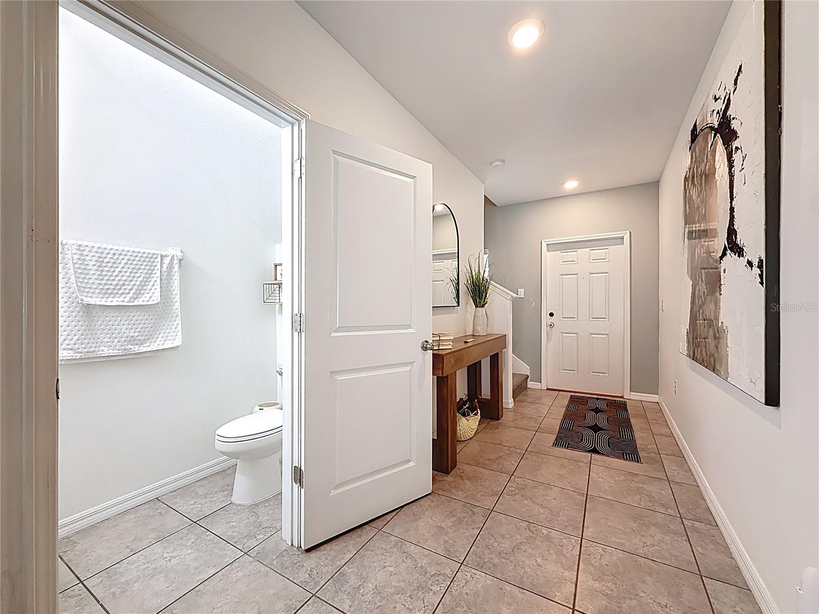 Foyer and half bath 1st floor