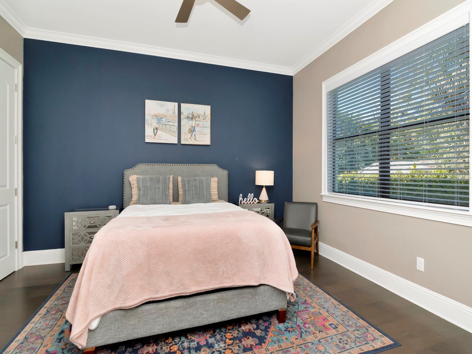 First level bedroom with ensuite bathroom