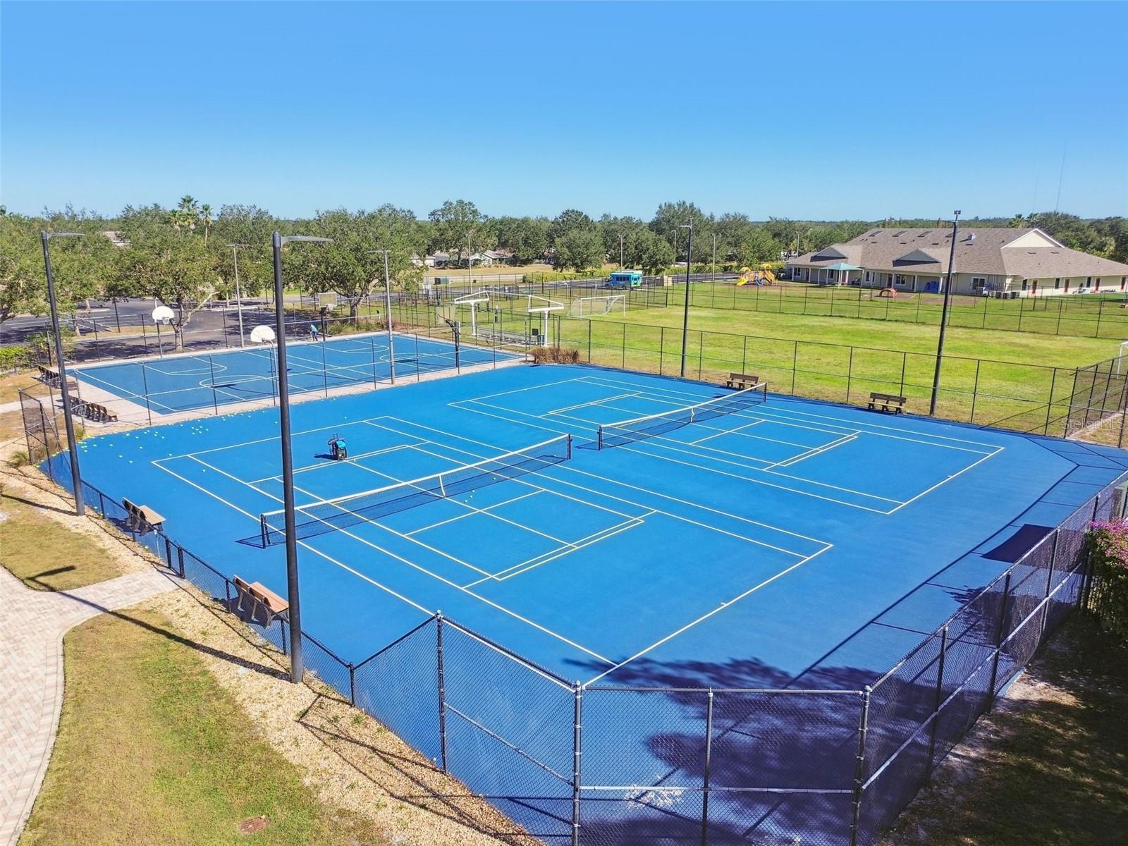 Tennis courts offer incredible recreational options for staying active just moments from home.