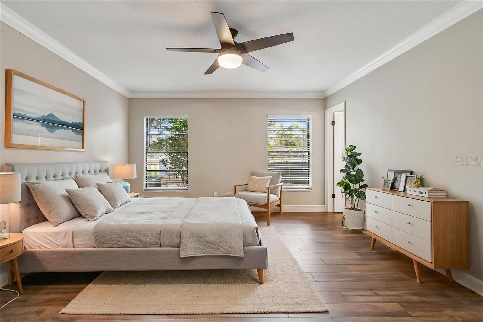 Virtually Staged Primary Bedroom