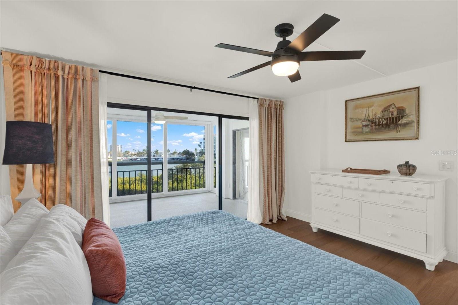 Primary suite view of water