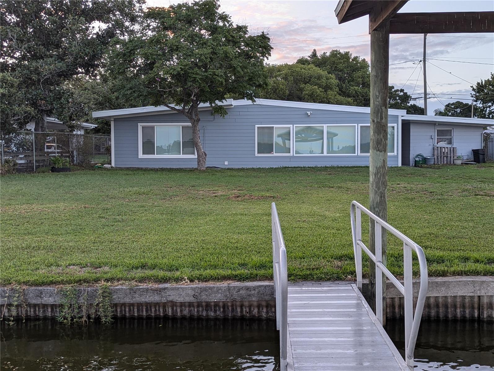 Rear of Home from Private Lake Dock N. View
