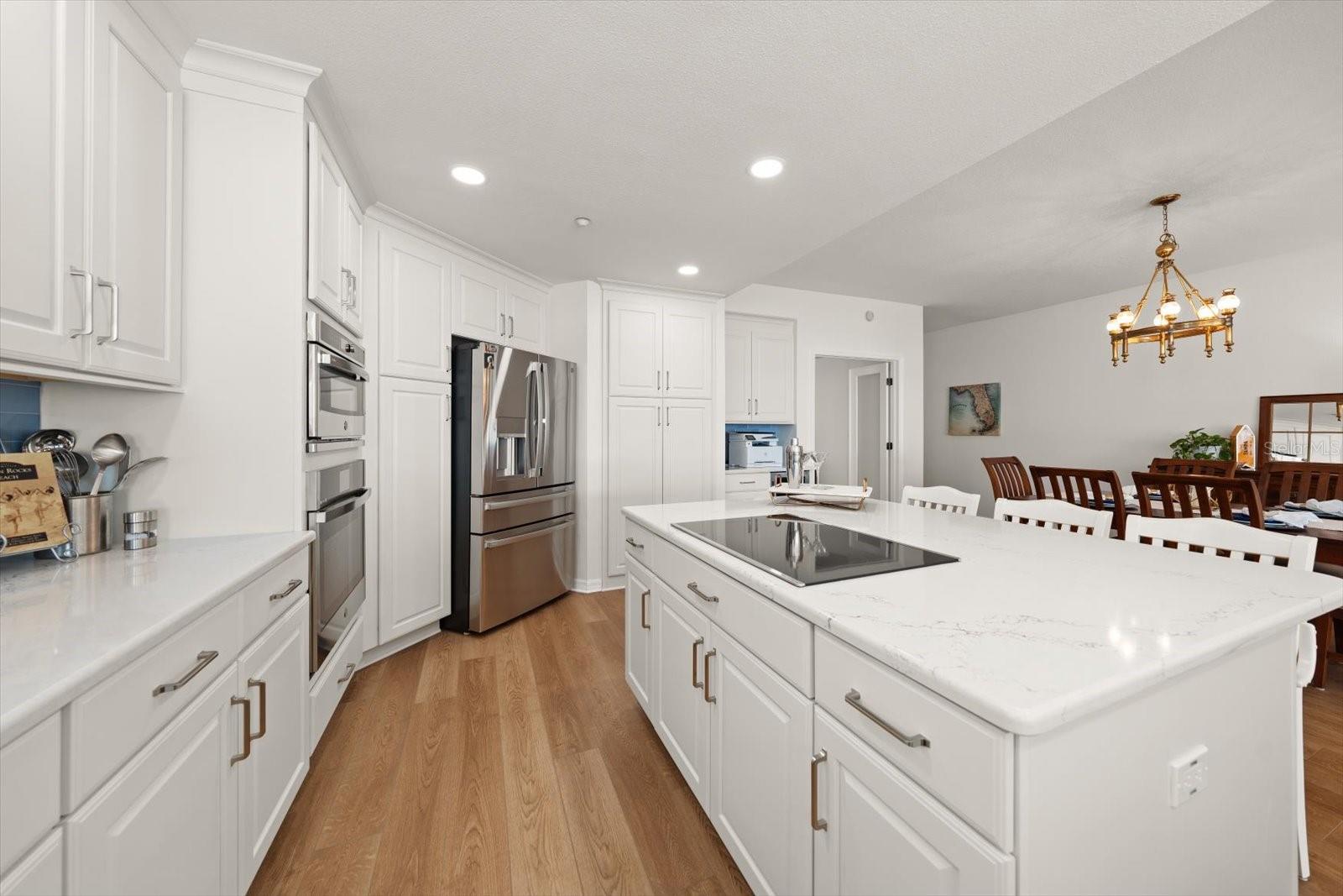 The kitchen strikes the perfect balance between gourmet functionality and sophistication.