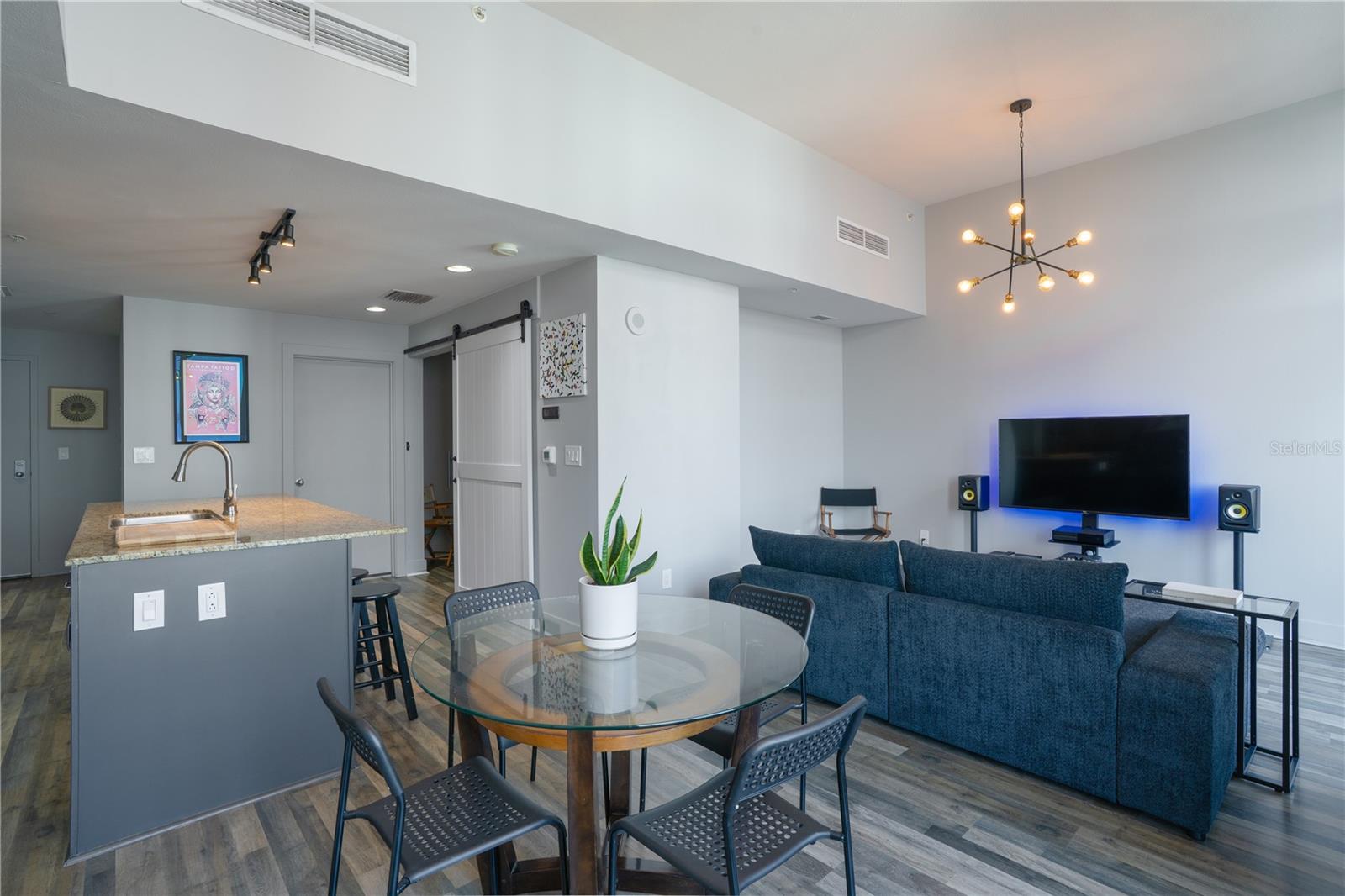 Island, Kitchen Nook, & Living Room