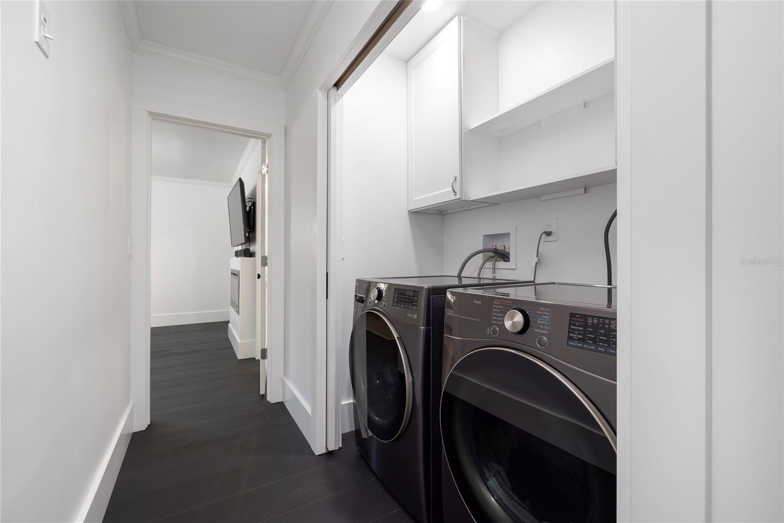 Inside Laundry closet