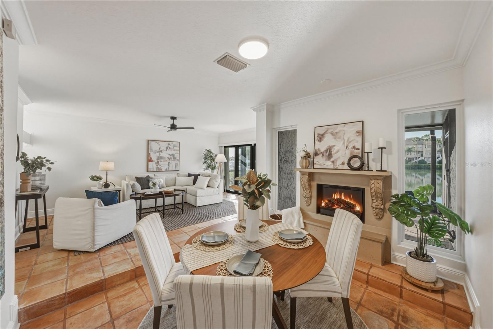 Dining Room with Fireplace
