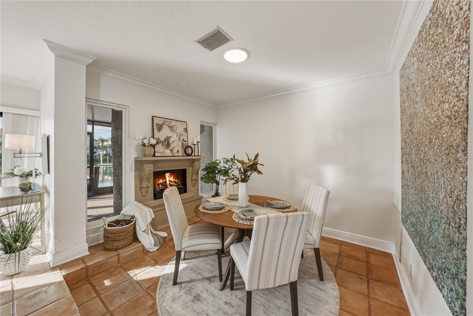 Dining Room with Fireplace