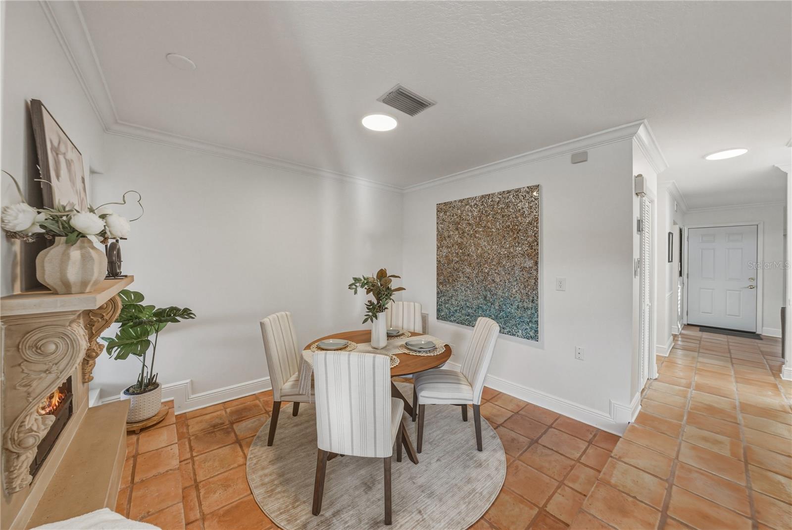 Dining Room or Possible Office with Fireplace