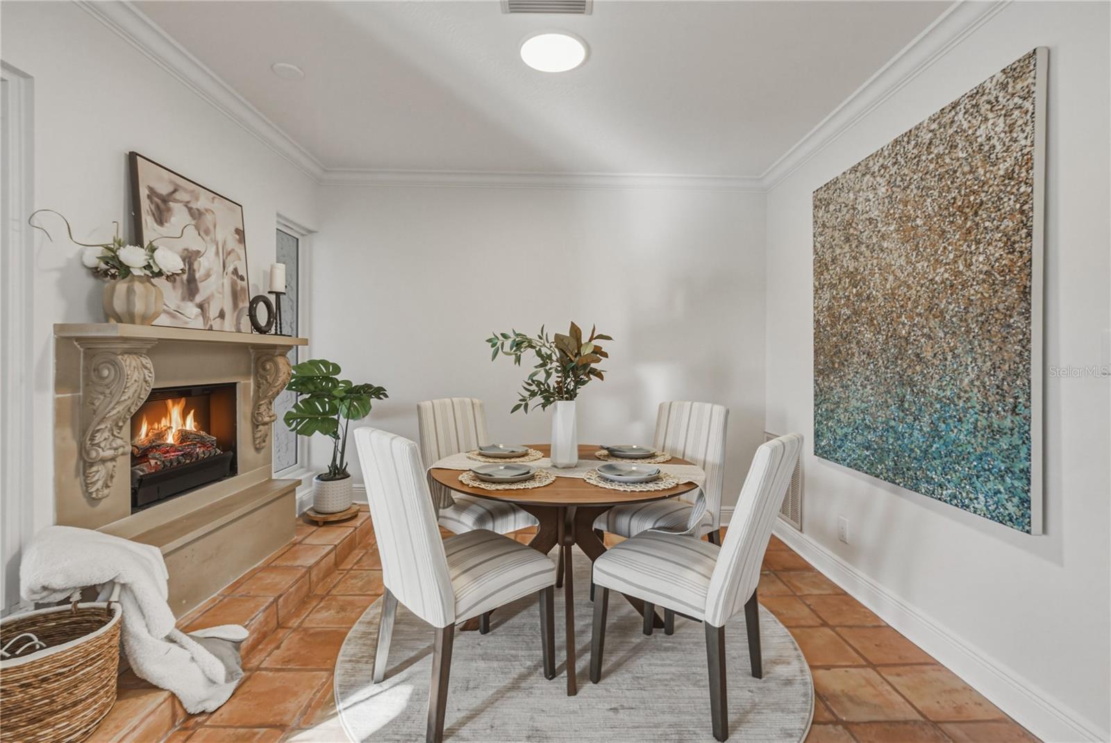 Dining Room with Fireplace