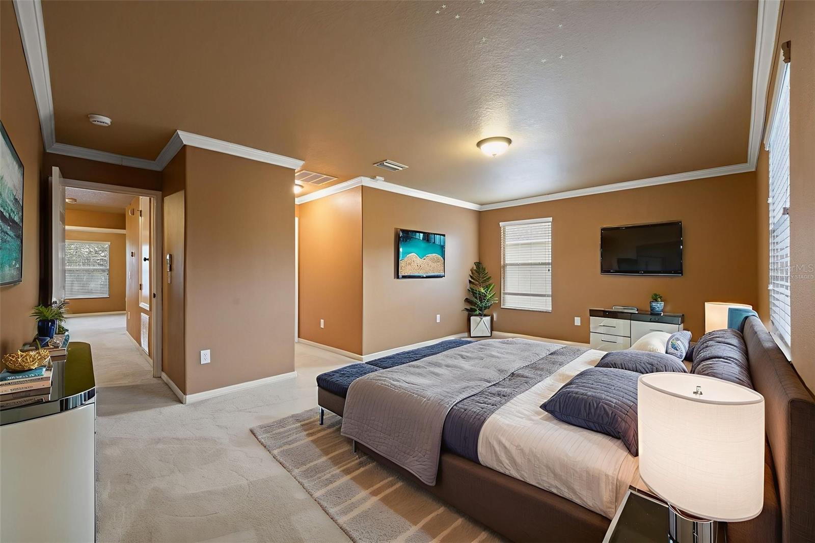 Virtually Staged Master Bedroom