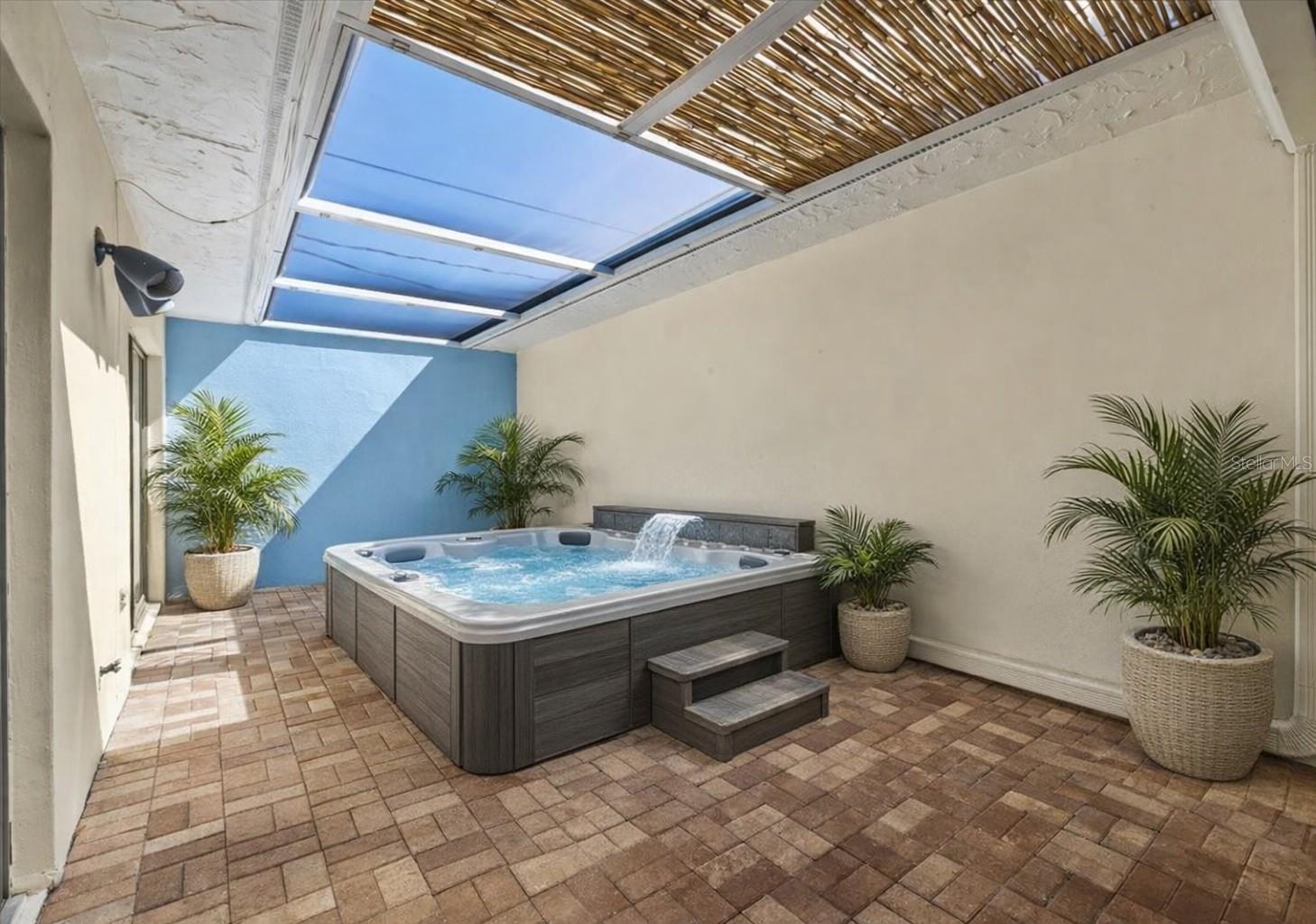 Virtual Staged. Showing potential Buyers that you can have a hot tub in this space.