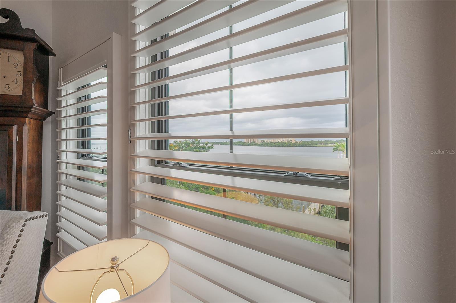 Water view from every window (shutters open fully for a larger, clear view)