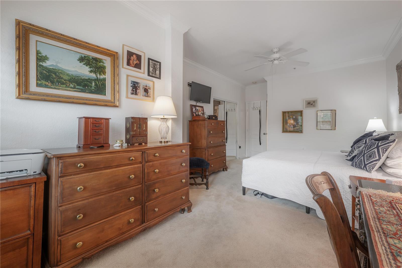 Oversize Master Bedroom with room including a large walk-in closet with full organizer