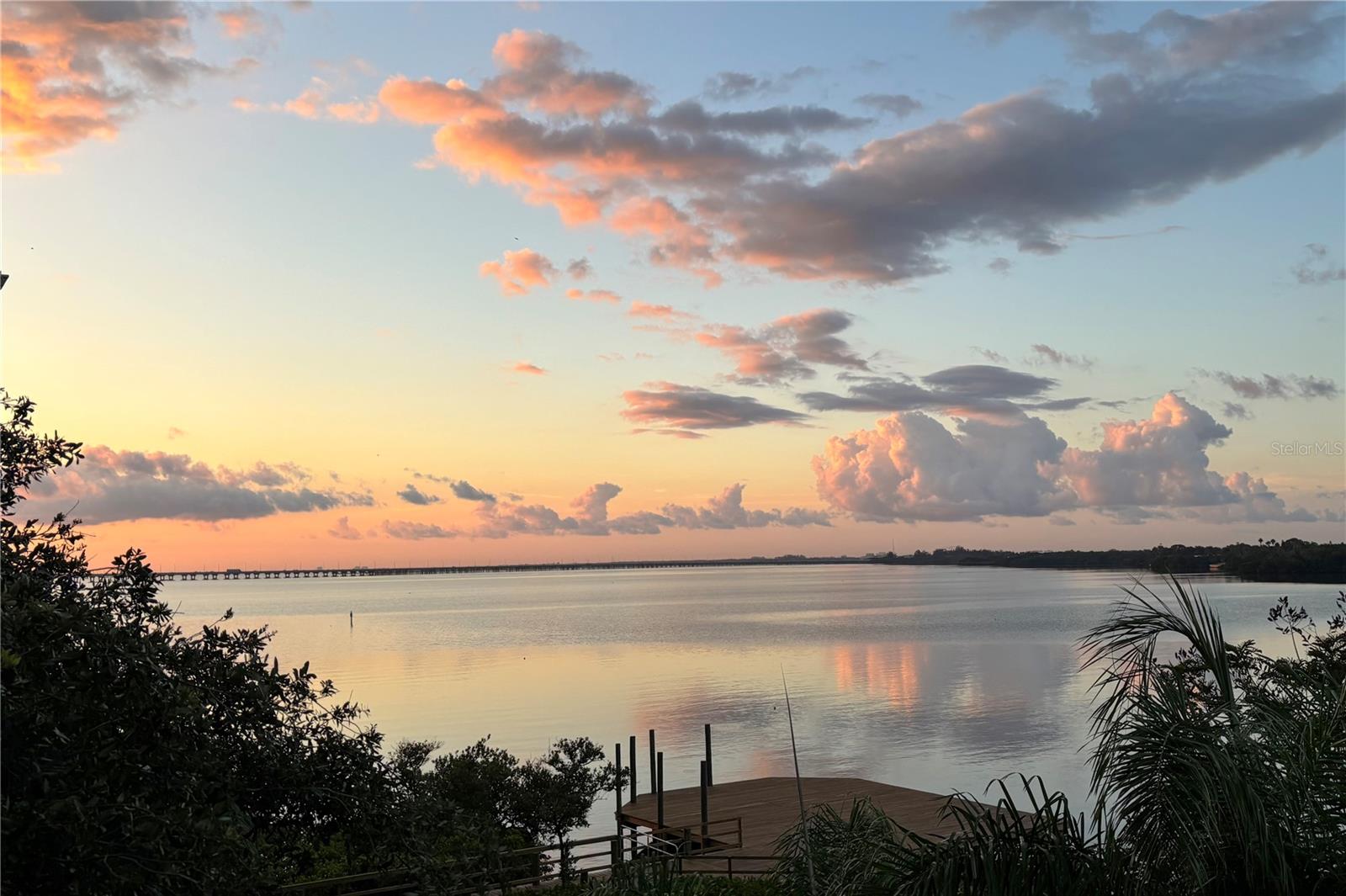 The amazing skies over Tampa Bay from the Balcony (Dock is under construction)