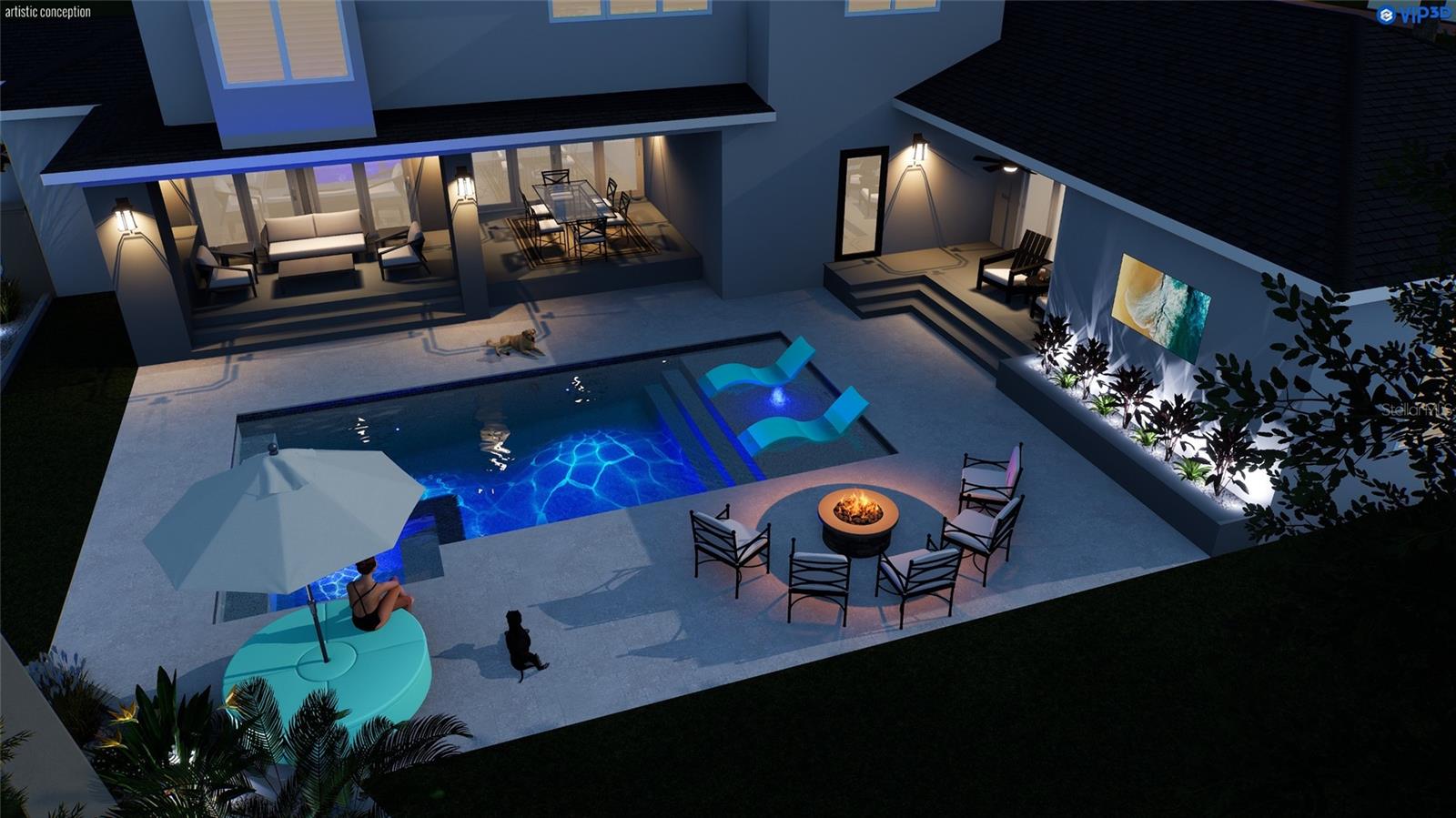 Artist’s Conceptual Rendering: Images shown are based on the builder’s current architectural plans and are intended to illustrate the anticipated completed residence. Final materials, finishes, landscaping, hardscape, architectural details, and design elements are subject to change.