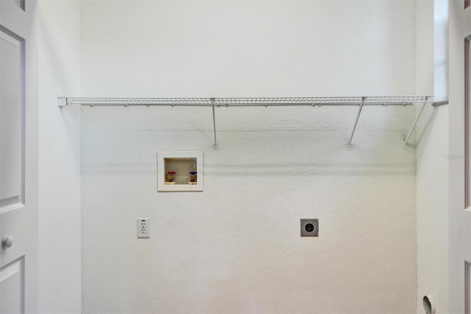 inside laundry closet